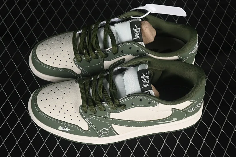All Categories Air Jordan Jordan Series Basketball Shoes Air Jordan 1 Low High-end Customized Low-top Shoes Travis Scott x Fragment Design x Air Jordan 1 Low OG SP AJ1 Stussy Co-branded Green Grimace Low-top Cultural Casual Shoes XS2024-025